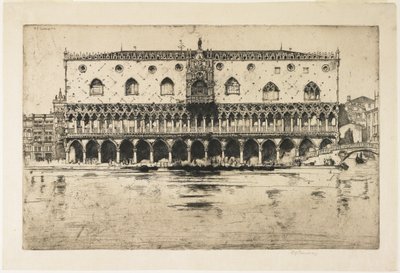 Palast der Dogen, Venedig, Platte aus The North Italian Set, 1902 von David Young Cameron